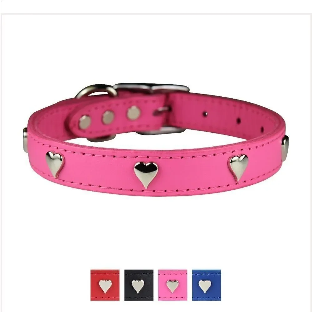 Omnipet Signature Leather Heart Collar